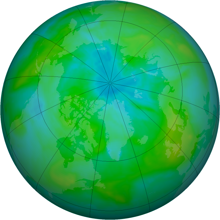 Arctic ozone map for 14 August 2014